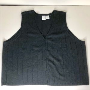 Roaman’s Black Knit Sweater Vest